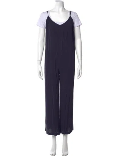 Pre-owned L'agence Scoop Neck Jumpsuit In Blue