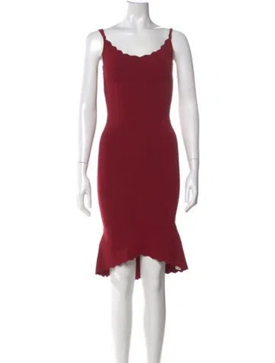 Pre-owned L'agence Scoop Neck Knee-length Dress W/ Tags In Red