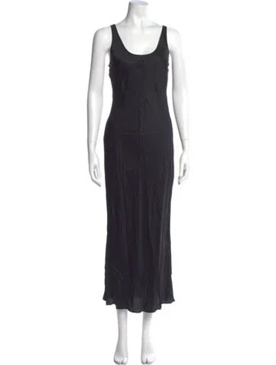 Pre-owned L'agence Scoop Neck Long Dress In Blue