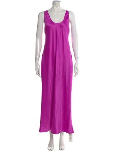 Pre-owned L'agence Scoop Neck Long Dress W/ Tags In Purple