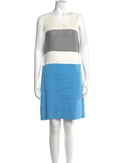 Pre-owned L'agence Scoop Neck Mini Dress In Black