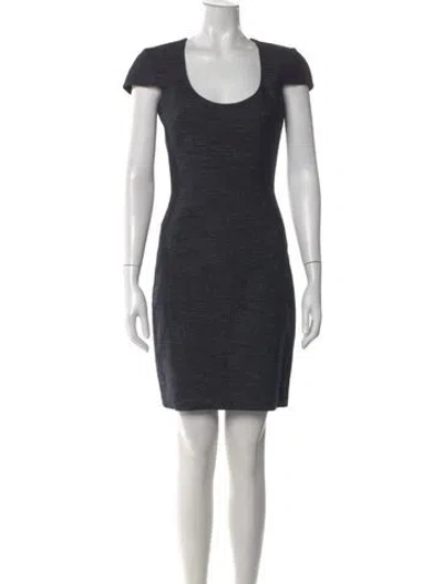 Pre-owned L'agence Scoop Neck Mini Dress In Blue