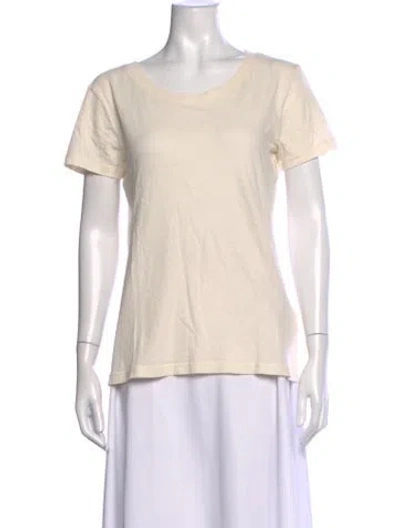 Pre-owned L'agence Scoop Neck Short Sleeve T-shirt In Neutrals