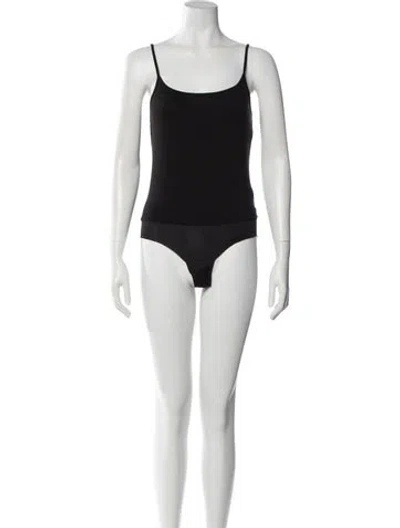 Pre-owned L'agence Scoop Neck Sleeveless Bodysuit In Blue