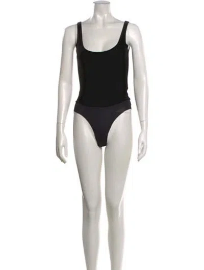 Pre-owned L'agence Scoop Neck Sleeveless Bodysuit W/ Tags In Black