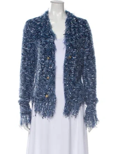 Pre-owned L'agence Scoop Neck Sweater In Blue