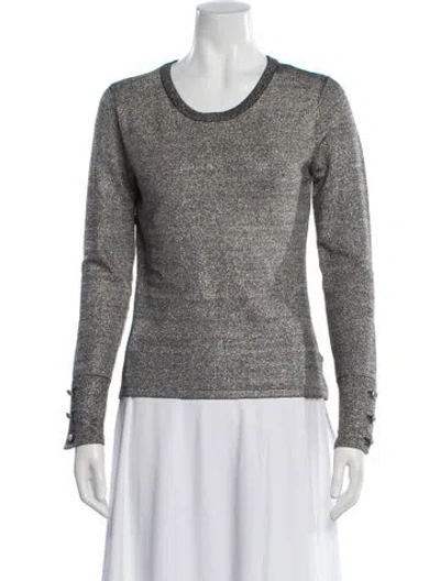 Pre-owned L'agence Scoop Neck Sweater In Gold