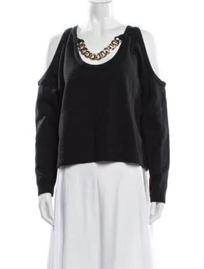 Pre-owned L'agence Scoop Neck Sweater In Gray