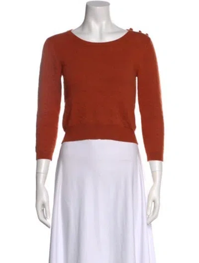 Pre-owned L'agence Scoop Neck Sweater In Orange