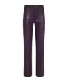 L'agence Scottie Coated Wide-leg Jean In Purple