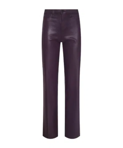 L'agence Scottie Coated Wide-leg Jean In Purple