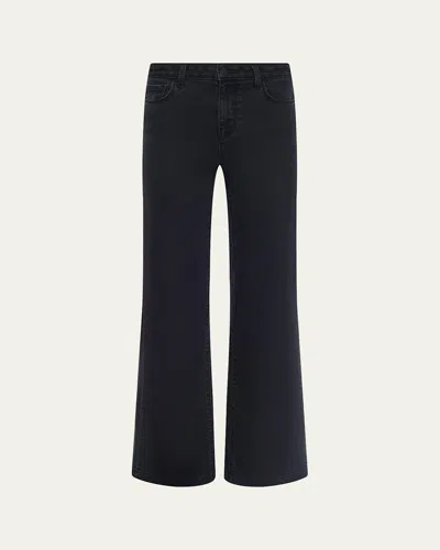 L'agence Scottie High-rise Wide Jeans In Black