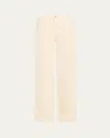 L'agence Clayton Coated Wide-leg Jeans In White