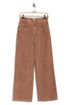 L'agence Scottie High Rise Wide Leg Jeans In Brown