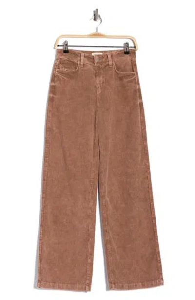 L'agence Scottie High Rise Wide Leg Jeans In Brown