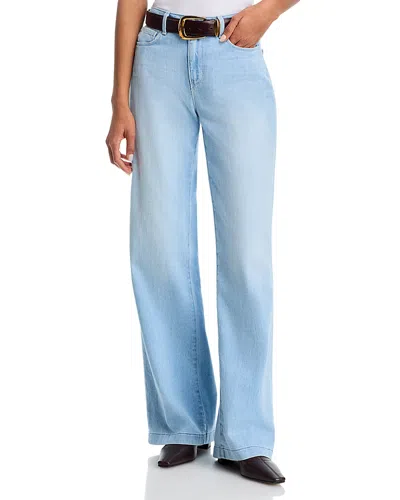 L'agence Scottie High Rise Wide Leg Jeans In Bayridge In Blue
