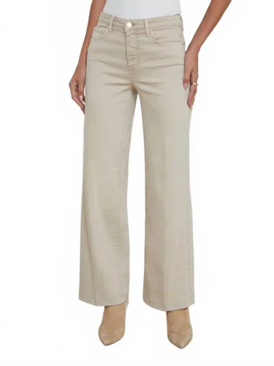 L'agence Scottie High Rise Wide Leg Jeans In Biscuit In Neutral
