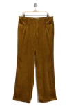 L'agence Scottie High Waist Wide Leg Corduroy Jeans In Brown