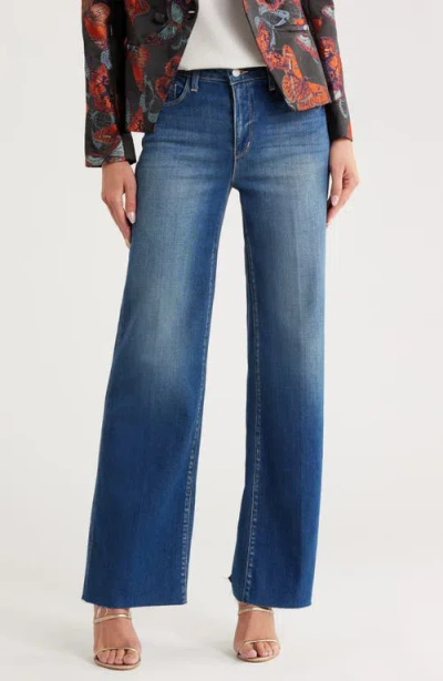 L'agence Scottie High Waist Wide Leg Jeans In Blue