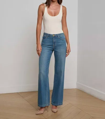 L'agence Scottie High Rise Wide Leg Jeans In Fargo In Multi