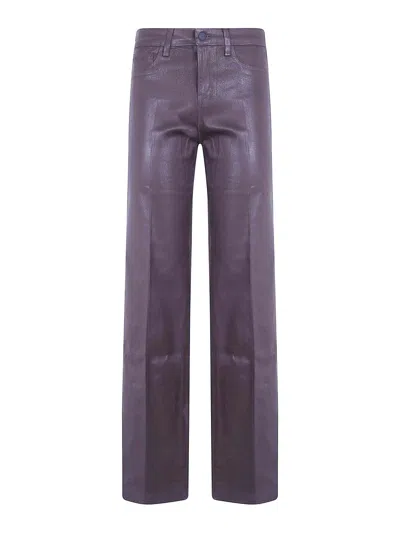 L'agence Scottie Wide Leg Jeans In Brown