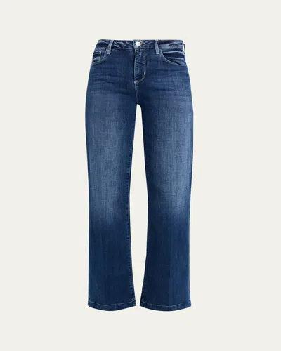 L'agence Scottie Wide-leg Jeans In Blue