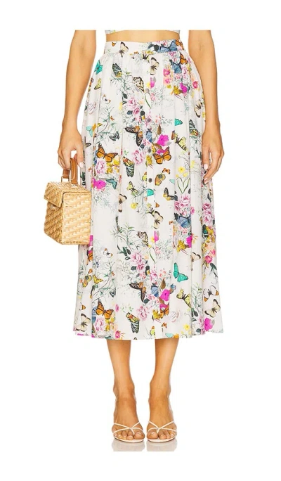 L'agence Seina Midi Skirt In Multi