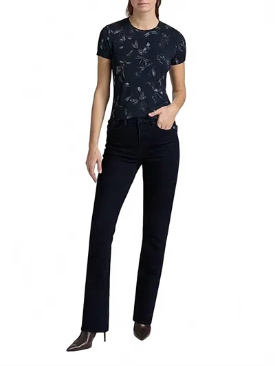 L'agence Selma High Rise Flare Jeans In Black Ink In Multi