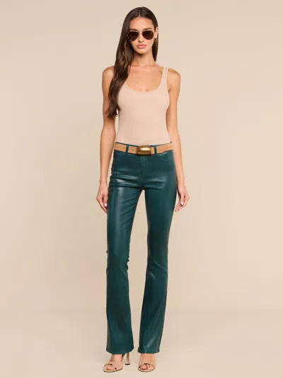 L'agence Selma Coated Bootcut Jean In Green