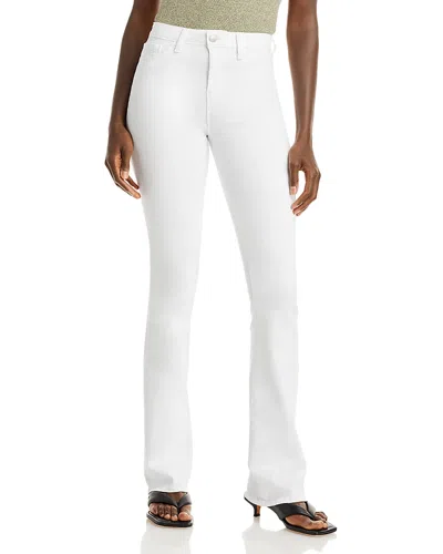 L'AGENCE L'AGENCE SELMA COTTON STRETCH HIGH RISE BOOTCUT JEANS IN BLANC