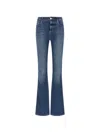 L'agence Flared Stone-washed Jeans In Blue
