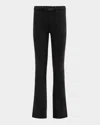 L'agence Selma High-rise Coated Sleek Baby Boot Jeans In Black