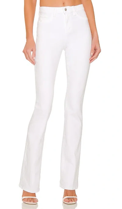 L'agence Selma High Rise Sleek Baby Boot Jeans In Blanc