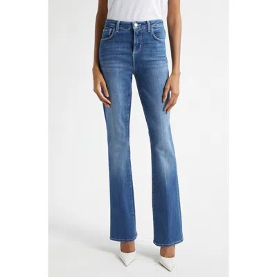 L'agence Selma High Waist Sleek Baby Bootcut Jeans In Blue