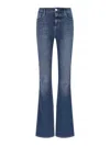 L'agence Flared Stone-washed Jeans In Blue