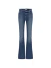 L'agence Flared Stone-washed Jeans In Blue