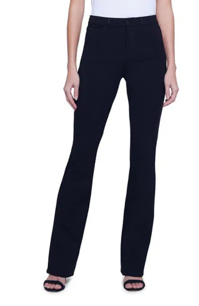 L'agence Selma Sleek High Waist Bootcut Jeans In Black