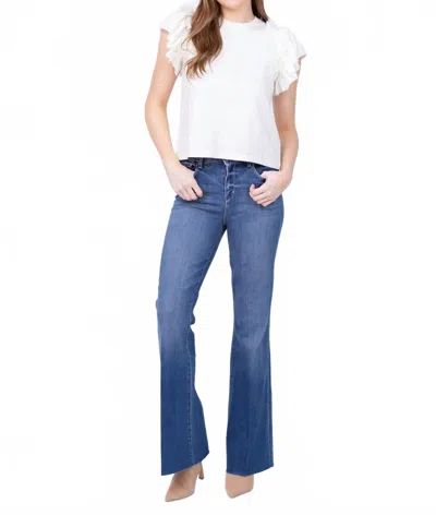 L'agence Sera Sneaker Flare Jeans In Stanton In Multi