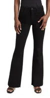 L'agence Black Flared Jeans In Saturated Black