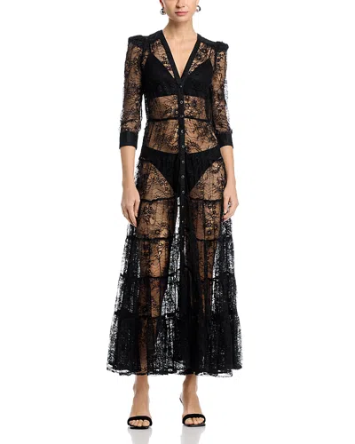 L'agence Seraphina Lace Dress In Black
