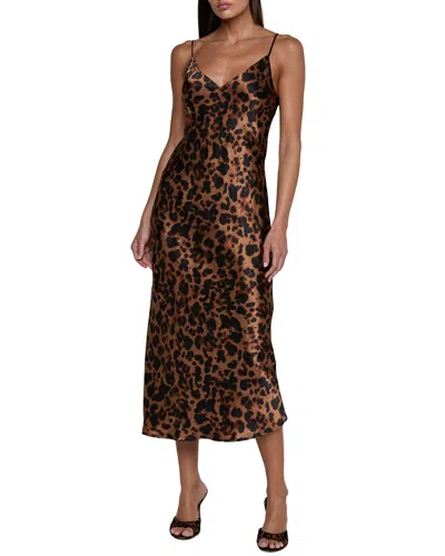 L'agence Seridie Midi Dress In Brown