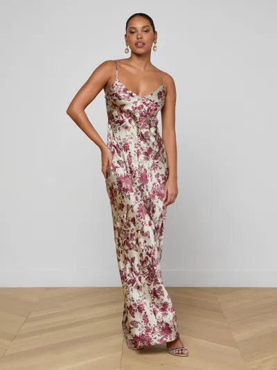L'agence Serita Silk Gown In Pink