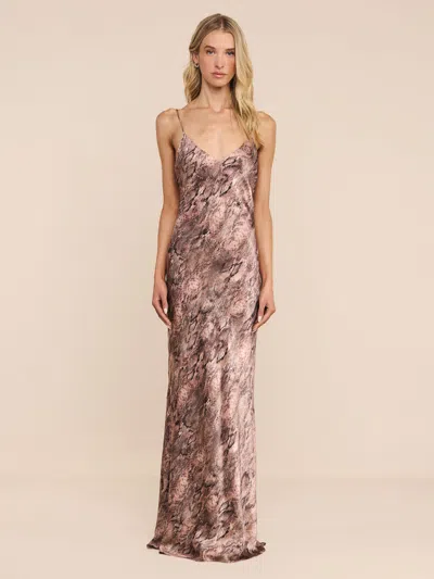 L'agence Serita Silk Gown In Brown