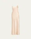 L'agence Serita Silk Maxi Dress In Neutral