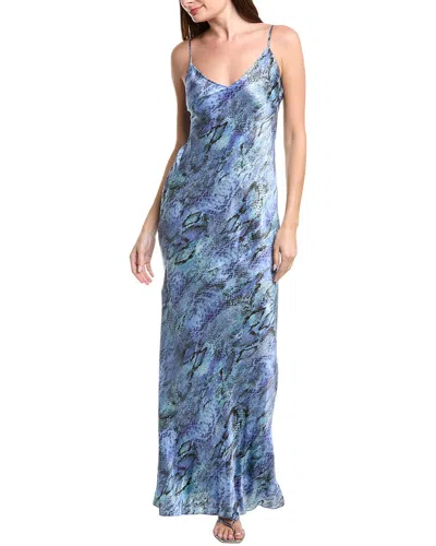 L'AGENCE L’AGENCE SERITA V-NECK BIAS SILK MAXI DRESS