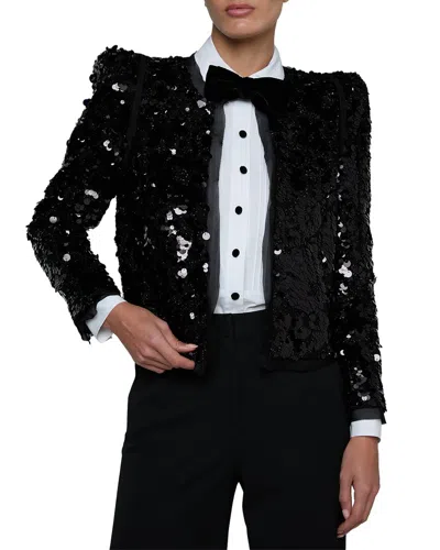 L'agence Shai Pointed Shoulder Jacket In Black