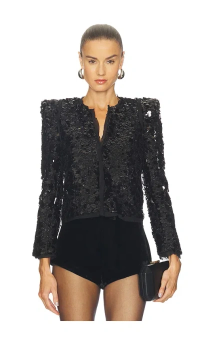 L'agence Shai Pointed Shoulder Jacket In Black