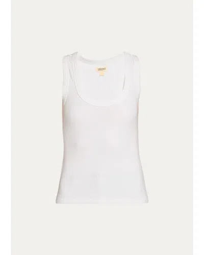 L'agence Shania Racerback Tank Top In White