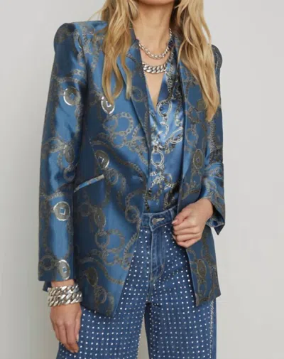 L'agence Sheila Structured Blazer Blue Horizon