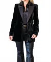 L'agence Sheila Structured Tux Blazer In Black In Black